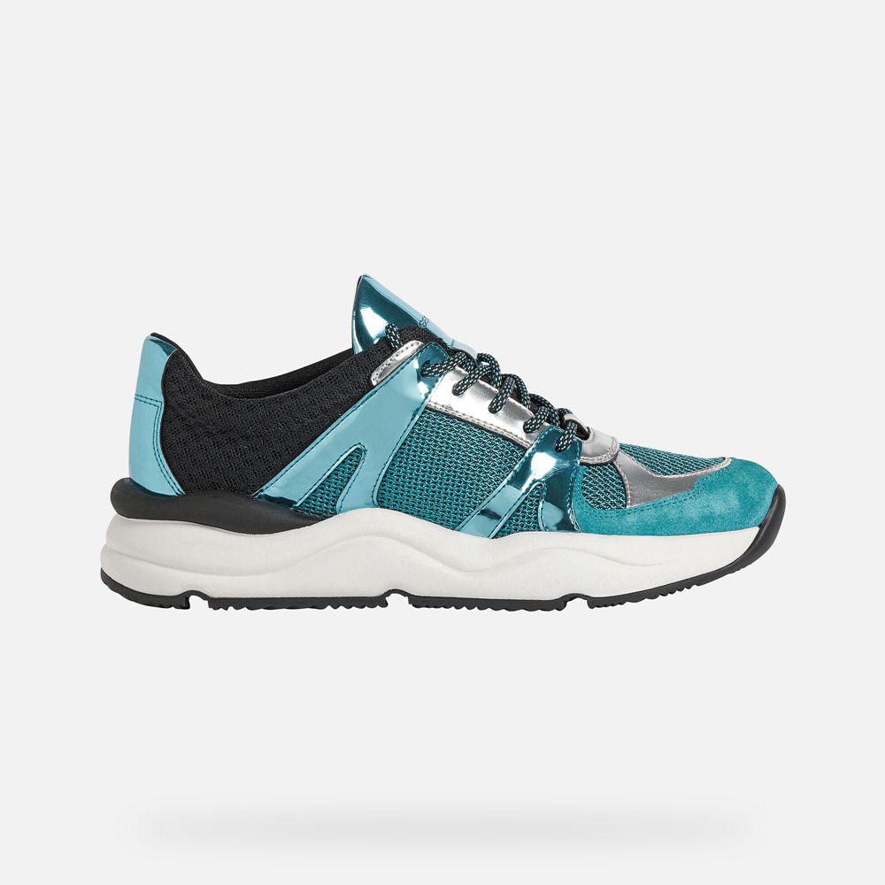 Geox Sneakers Turquoise Topazio - Geox Womens Shoes - KRMZCE938